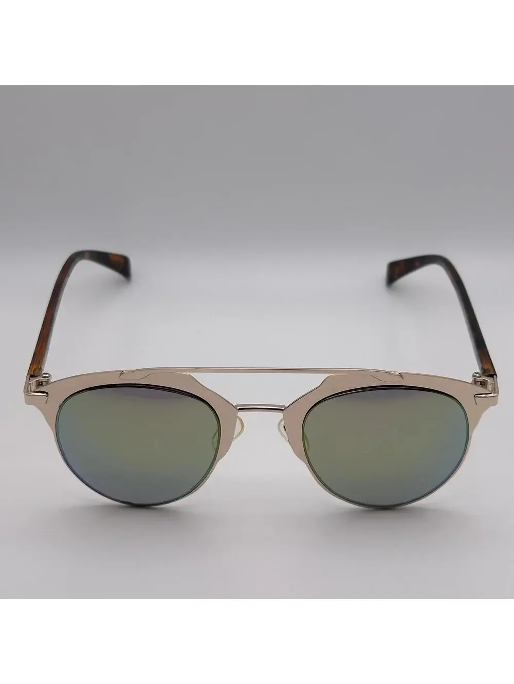 Betsey Johnson Gold Aviator-Style Sunglasses with Tortoiseshell Arms